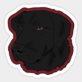 Black Lab Head Sticker